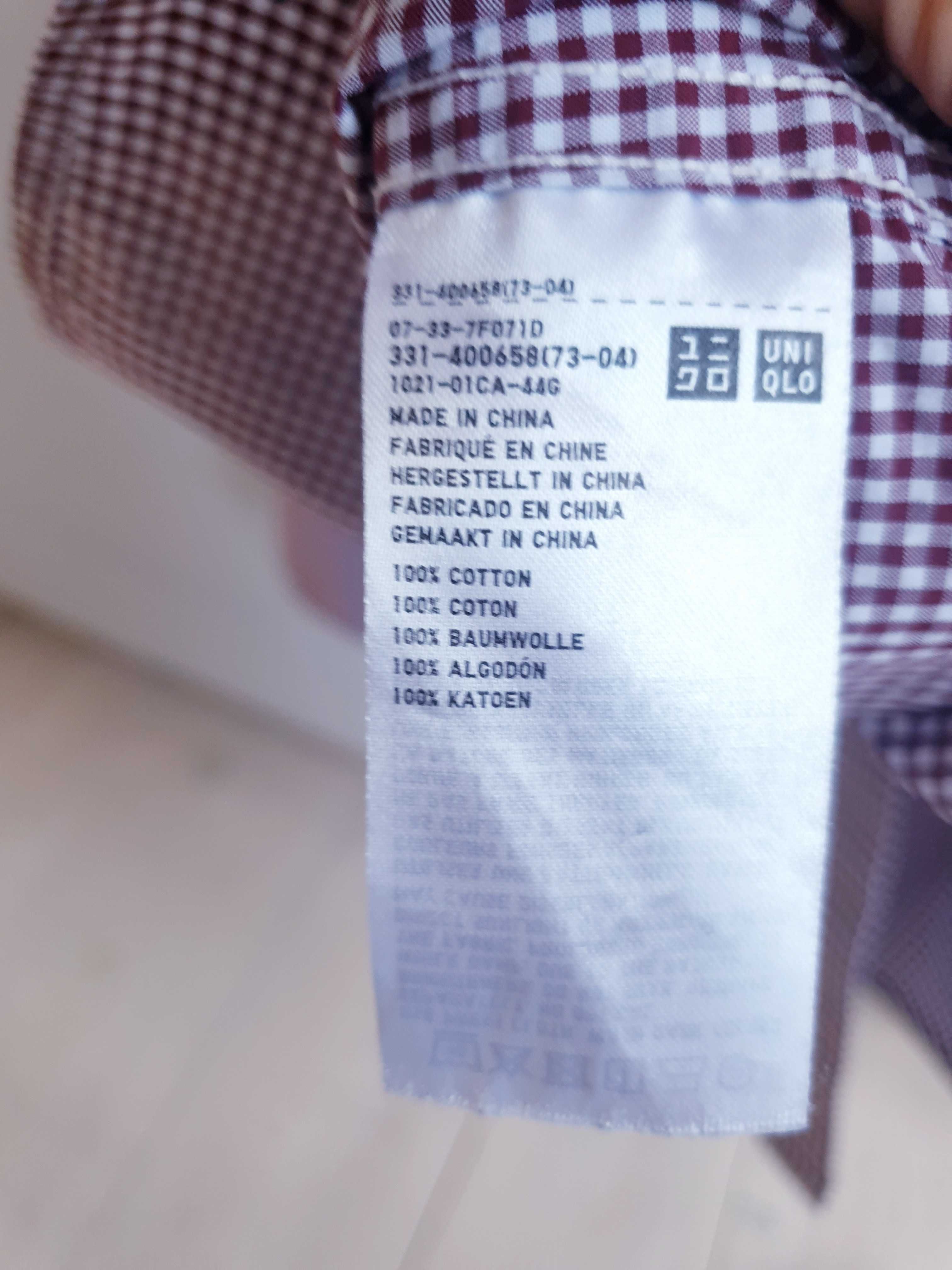 Koszula w kratę Uniqlo S jak nowa