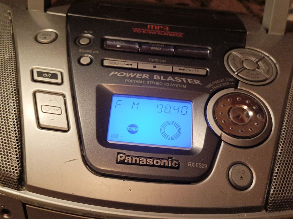 Legendarny! Radiomagnetofon z CD, Panasonic RX-ES29. Power Blaster.