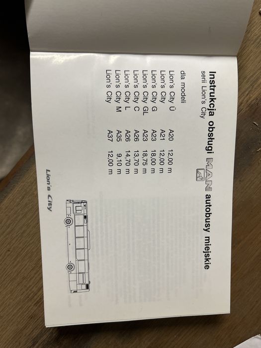 Instrukcja obsługi MAN Lion’s City