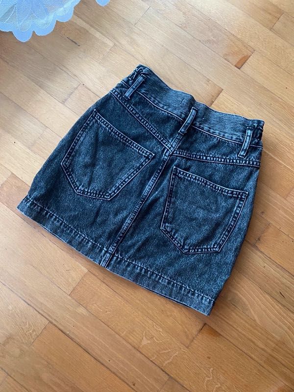 Spódniczka spódnica pull&bear marmurkowa szara high waist S