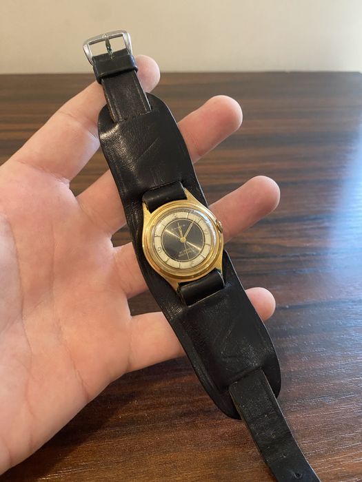 Zabytkowy szwajcarski zegarek na Anker. Pozłacany.