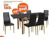 Mesa e 6 cadeiras de jantar - CONJUNTO