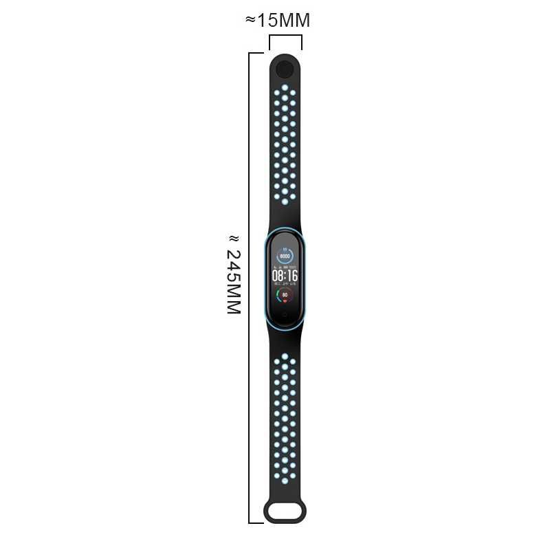 Браслет силиконовый ремешок к браслету Mi Band 3/4/5 ми бенд