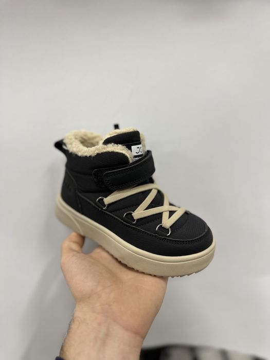 Черевики дитячі на зиму 26-32, чорні ботинки зимові, пакунок малюка