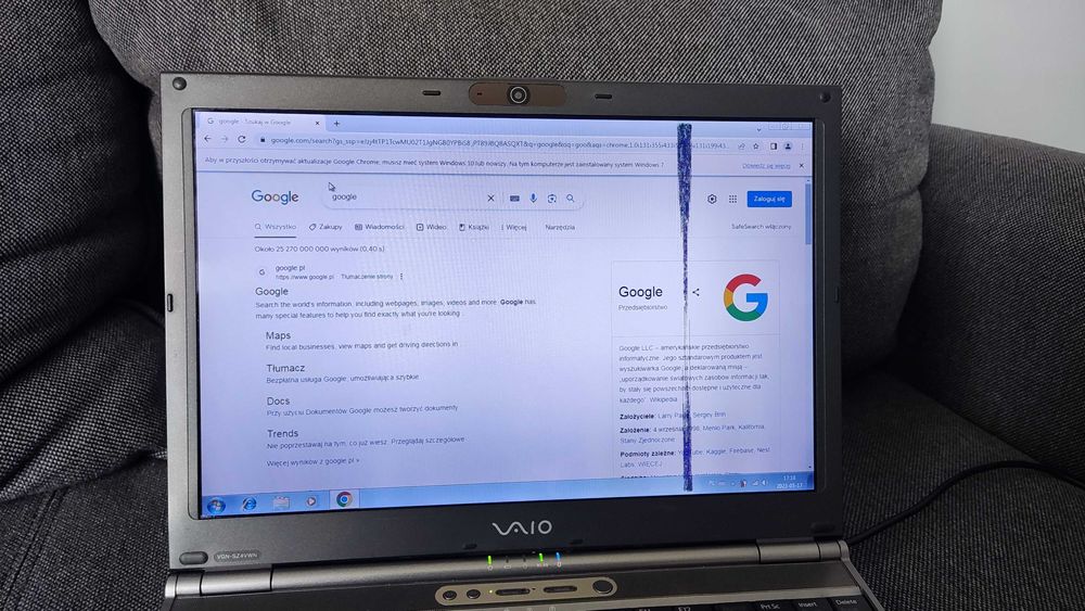 Laptop Sony Vaio 13,3 PCG-6Q1M T7500 Hdd 160GB DVD Wifi Bt Linux