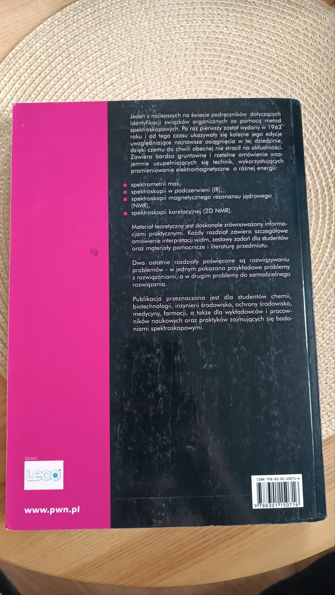 Spektroskopowe metody identyfikacji związków organicznych, PWN, 2012