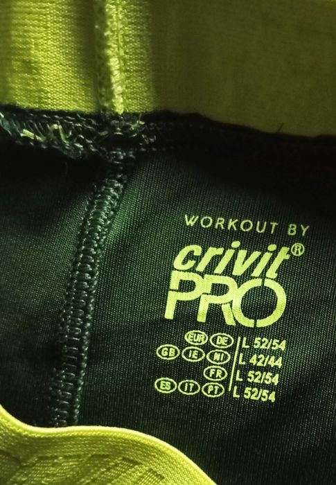 Crivit PRO męskie legginsy treningowe, odblaski, rozm. L