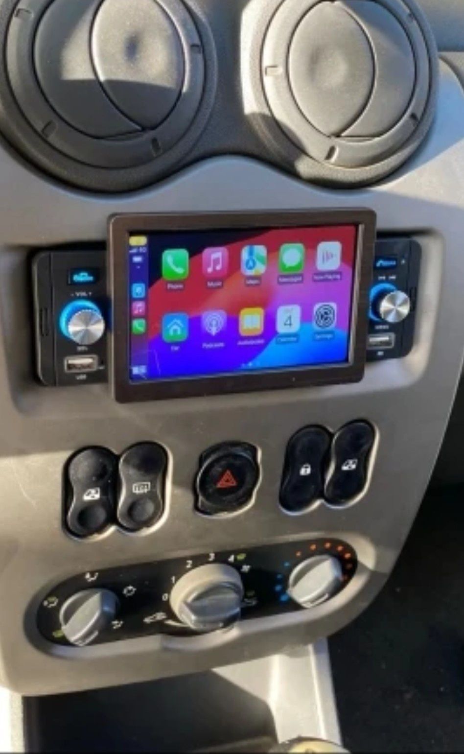 Автомагнітола 1 DIN з безпровідним Android auto, Carplay