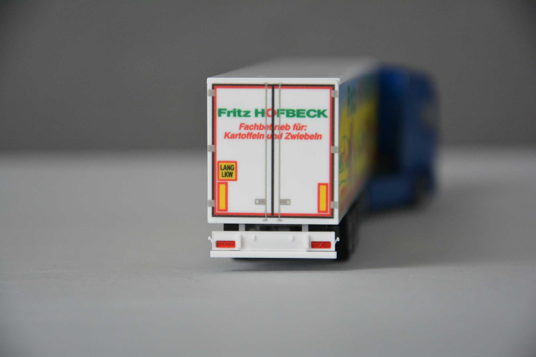 1:87 (H0) Herpa 953306 - Scania CR 20 HD + nacz. 15m - Fritz Hofbeck