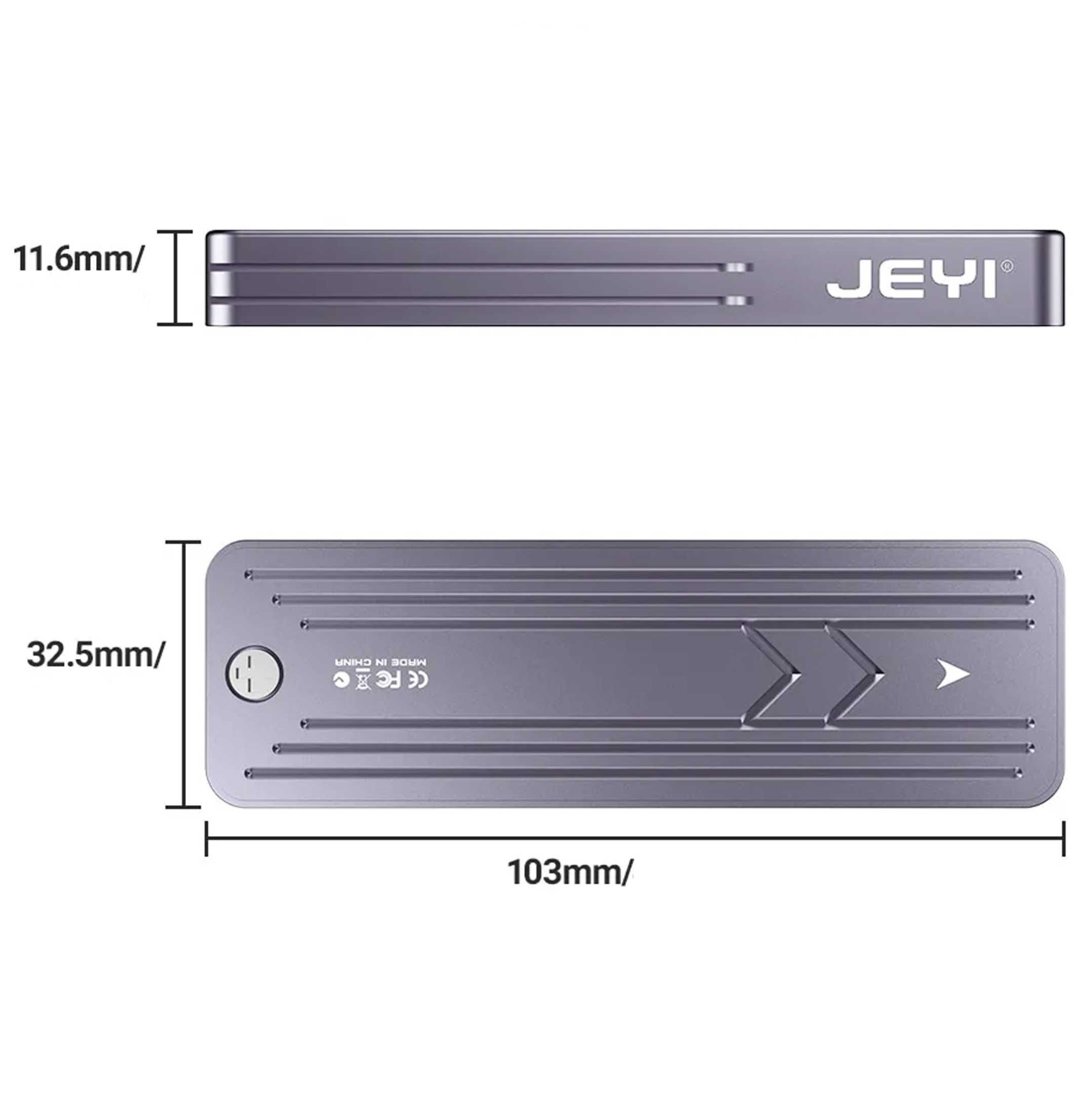 Inteligentna obudowa dysku SSD JEYI M.2 NVMe USB-C 3.2 10Gbps + etui