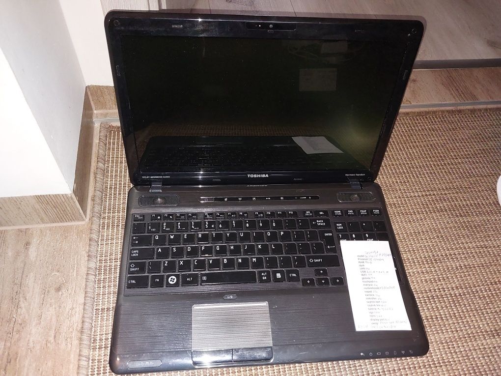 laptop TOSHIBA P755-10K/ i5/ ram 8 GB DDR3/ WIN 10+ zasilacz