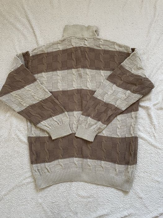 Sweter męski z kołnierzykiem typu polo