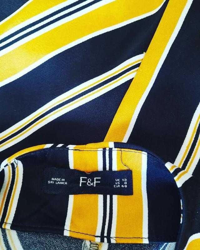Оригинальная юбка в полоску миди бренд f&f