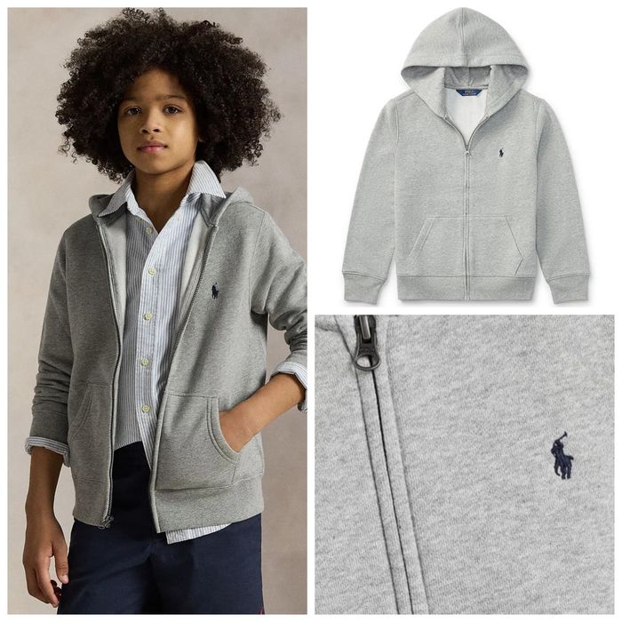 Зіпка з капюшоном polo ralph lauren  сірого кольору на хлопця 14 років