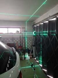 nível laser 16 linhas 360 graus com mala de transporte e tripé
