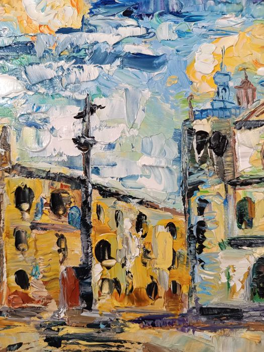 Quadro Óleo Pintado à Mão - Sé Viseu