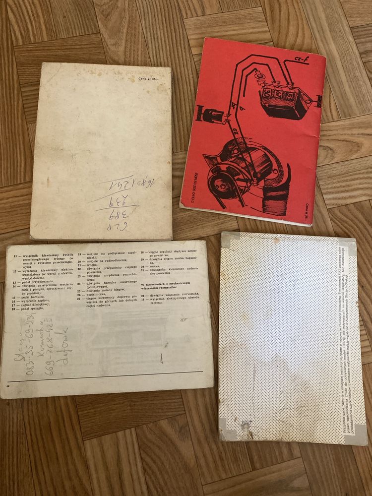 Książki instrukcje elektrotechnika jeżdże maluchem fiat 126