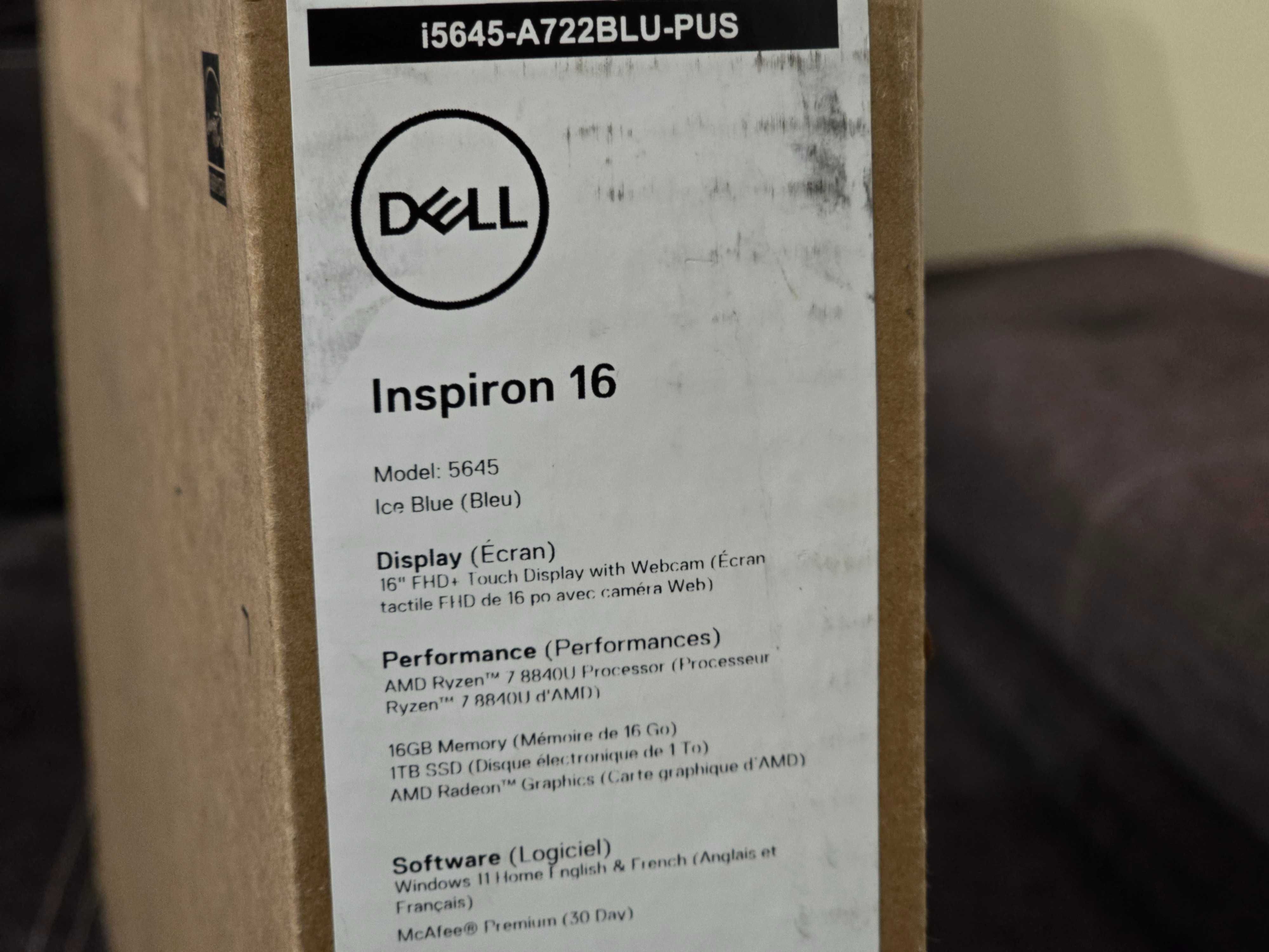 Dell Inspiron 16 5645 (16" FHD+ Touch/ 8840U/ 16DDR5/ 1Tb NVMe/Wi-Fi6)