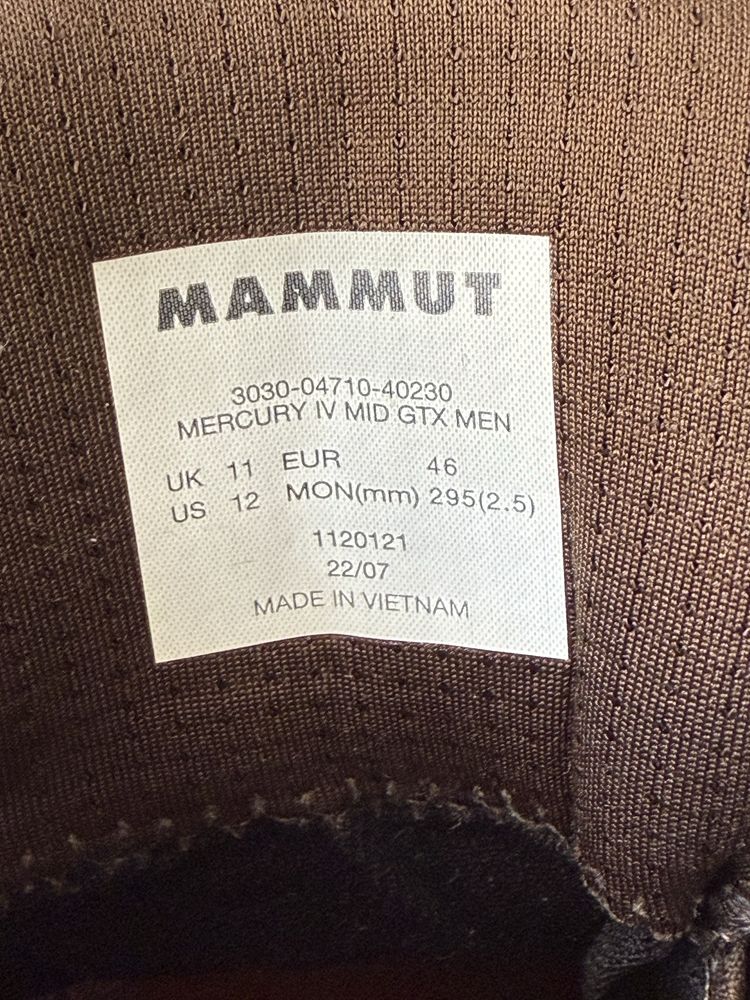 Mamut Mercury iv gore-tex, vibram botas