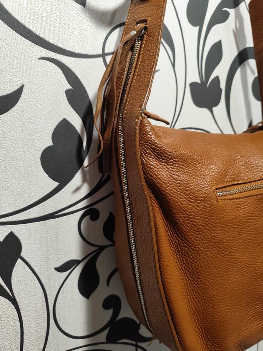 Натуральна шкіряна сумка borsa in pelle (made in italy)