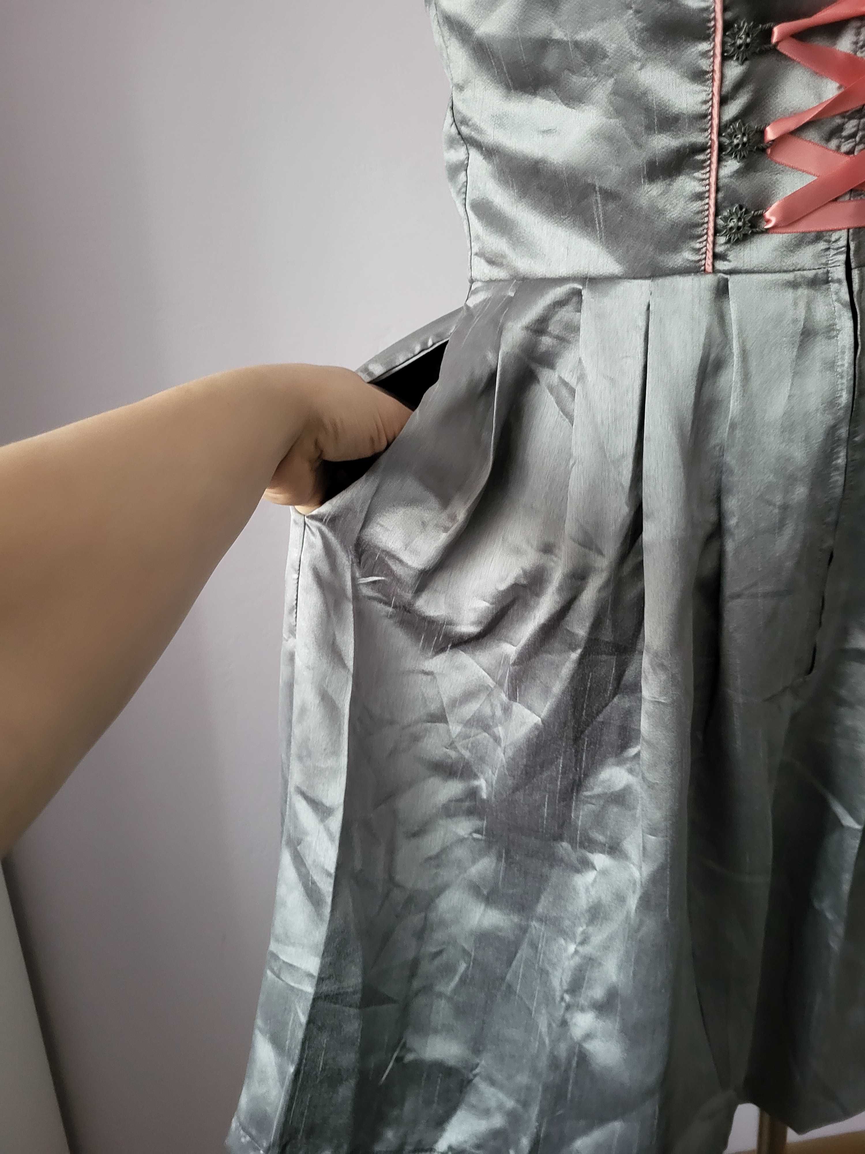 Dirndl sukienka bawarska 36-38 bawarka strój kostium