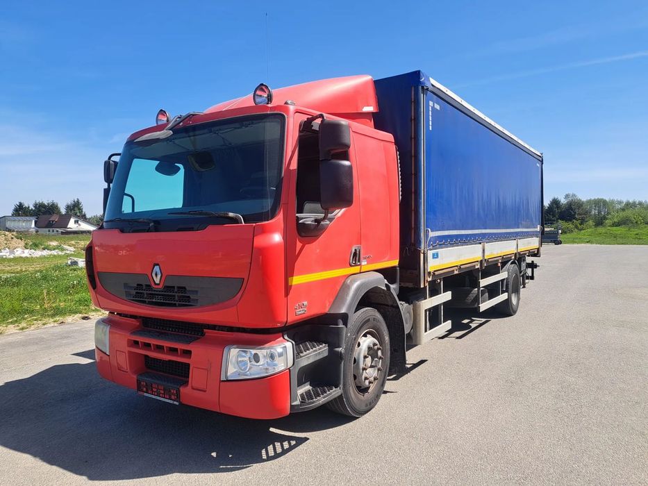 Renault PREMIUM DISTRIBUTION 410.18 T 4X2  Samochód ciężarowy burto plandeka z windą i dachem rozsuwanym
