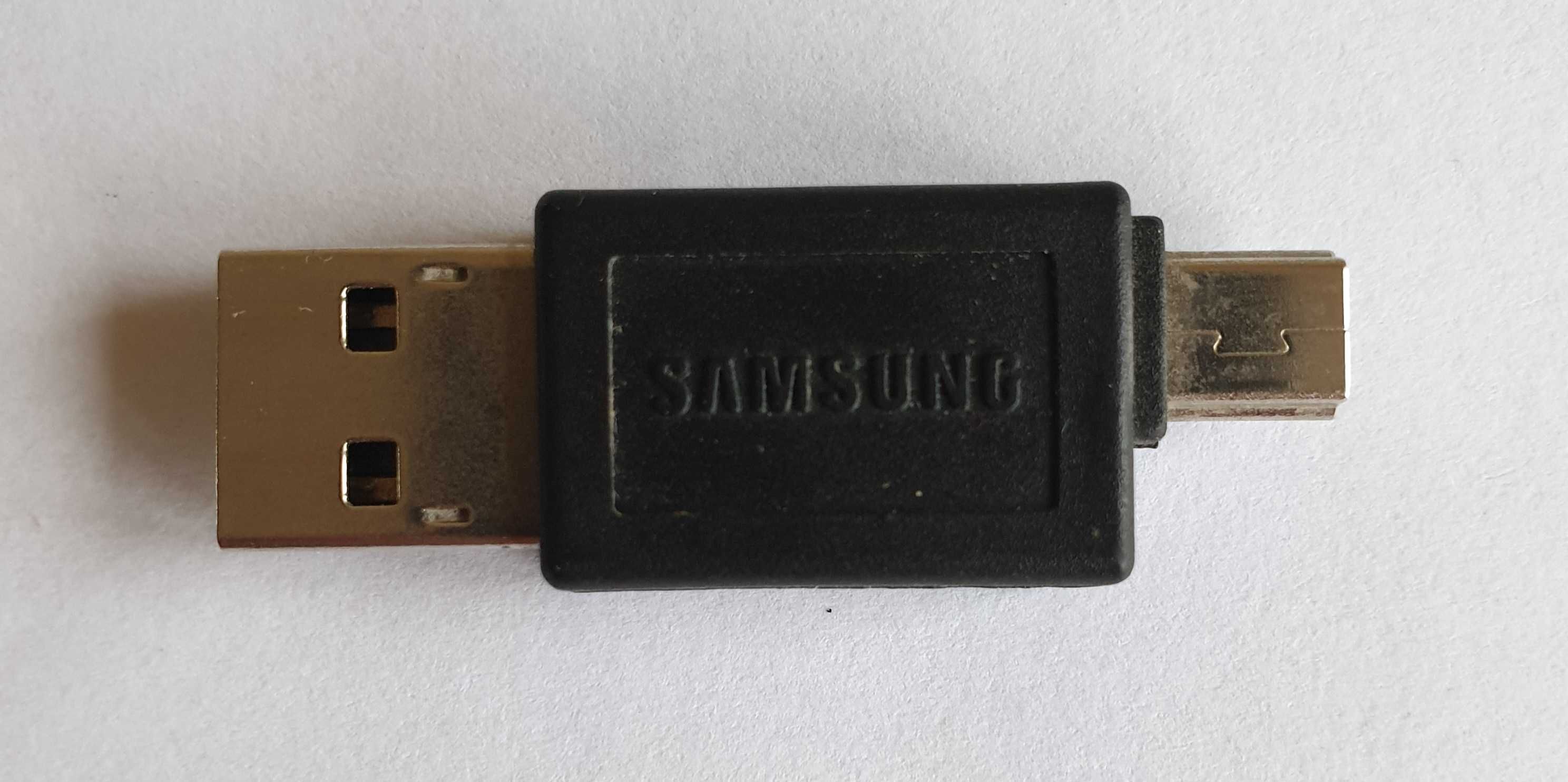 Оригинальный переходник Samsung USB type A - miniUSB (папа-папа)