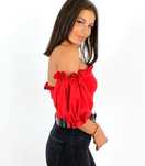 Boohoo.  Czerwona hiszpanka. Roz. 42/44 falbanka vintage  XL/XXL