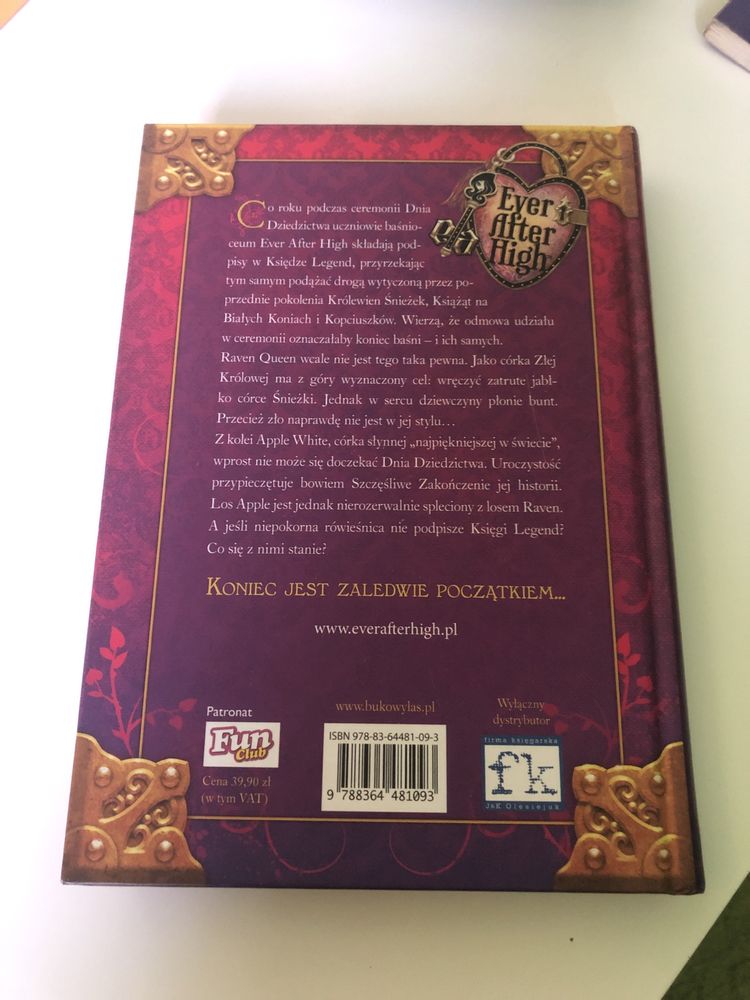 Książka dla dzieci „ Ever After High”