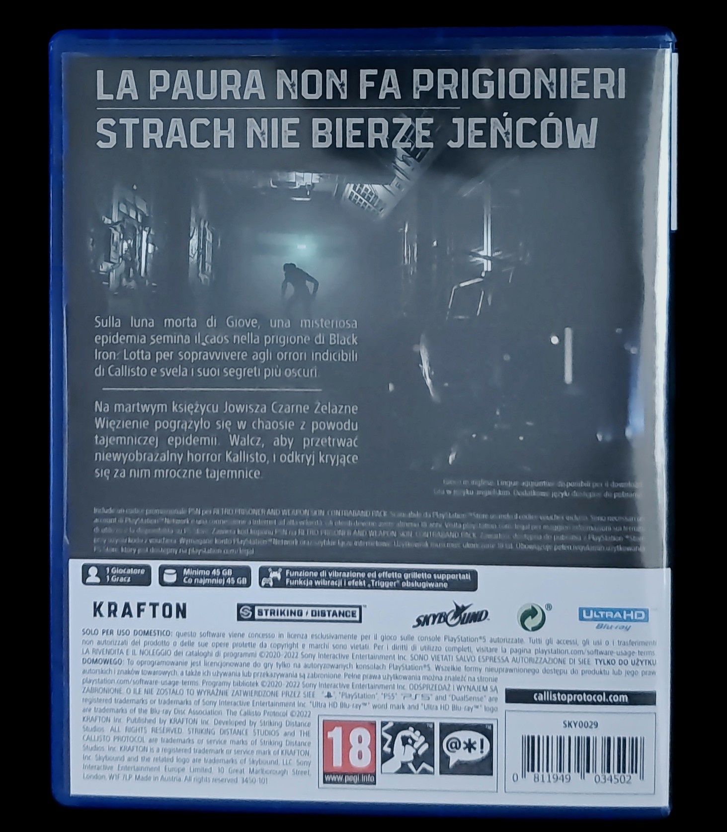 The Callisto Protocol PL na PS5 Horror po polsku w BDB stanie
