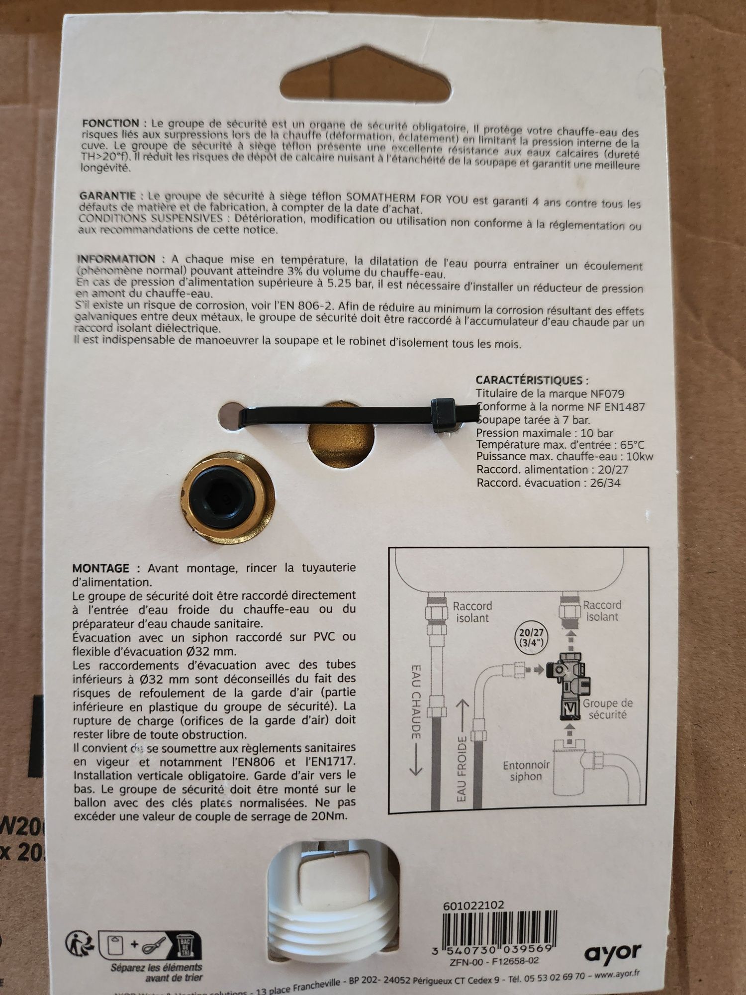 Válvula para caldeira 10 bar