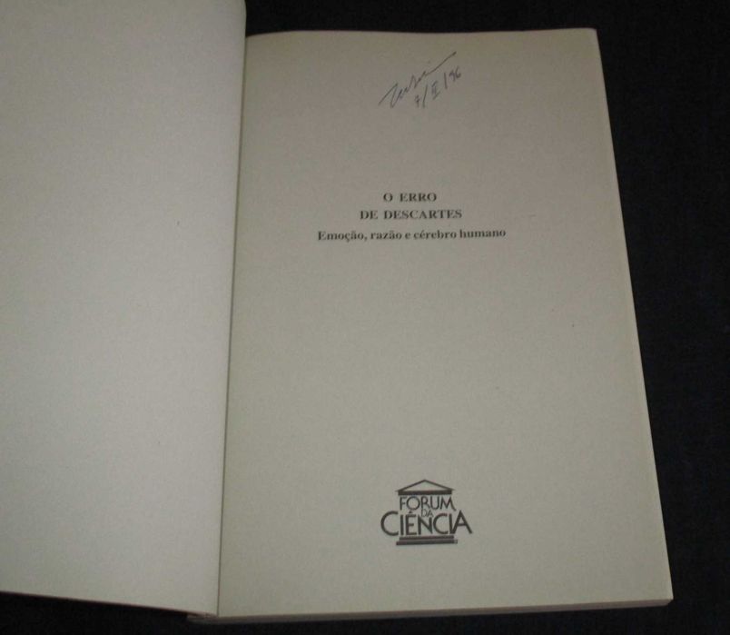 Livro O Erro de Descartes António Damásio