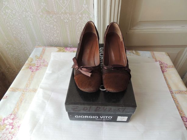 Туфли женские Giorgio Vito Италия натуральная кожа мех размер 34