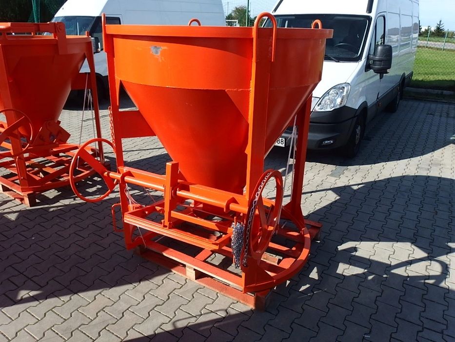 Pojemnik zbiornik beton lej rękaw podajnik kubeł dźwigowy dźwig 750 L