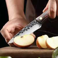 Эксклюзивный кухонный нож "Танто" из кованой нержавеющей стали!