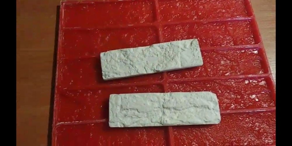 Полиуретановая-силиконовая ФОРМА для гипсовой плитки, камня 3д панелей