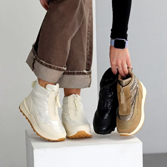 Жіночі Зимові черевики дутики в кольорах