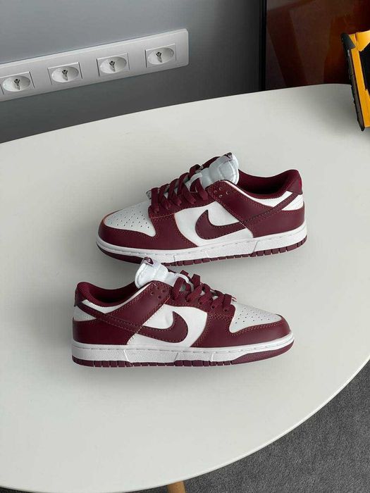 ВСІ РОЗМІРИ! Кросівки Nike Dunk Low Team Red Bordeau найк данк бордові