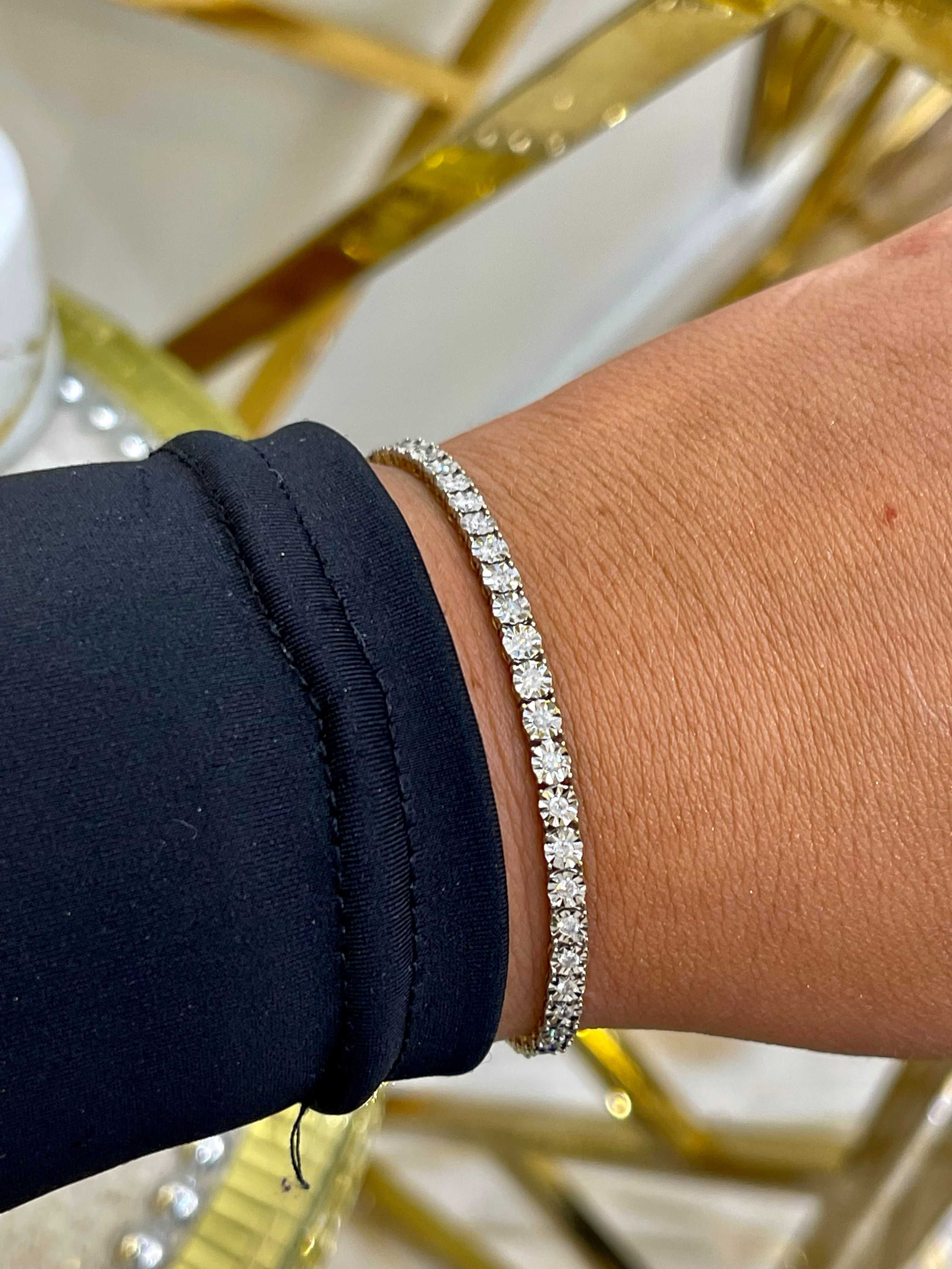 Bransoletka tenisowa z diamentami 1.00 CT