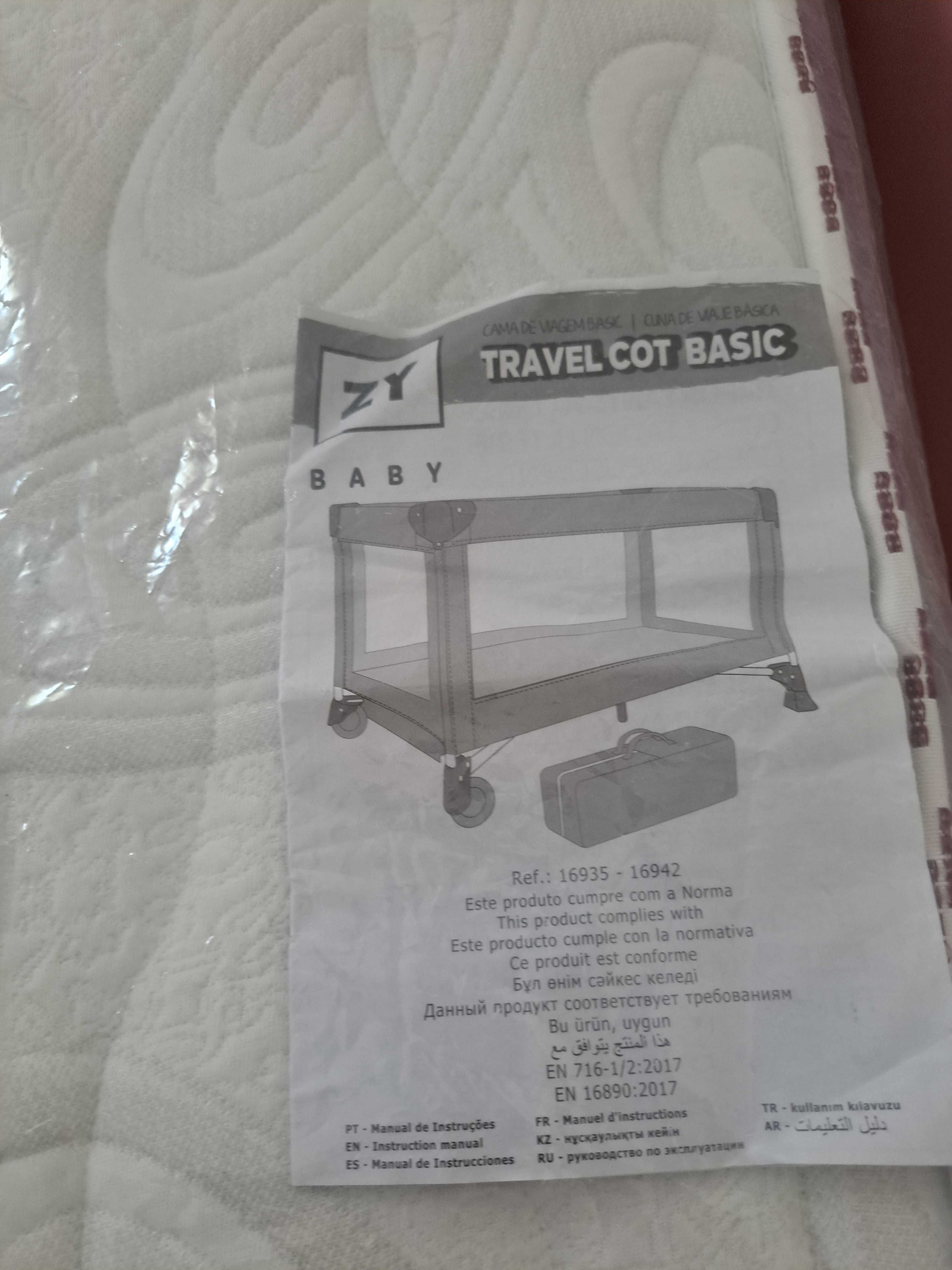Cama de viagem  com saco de transporte