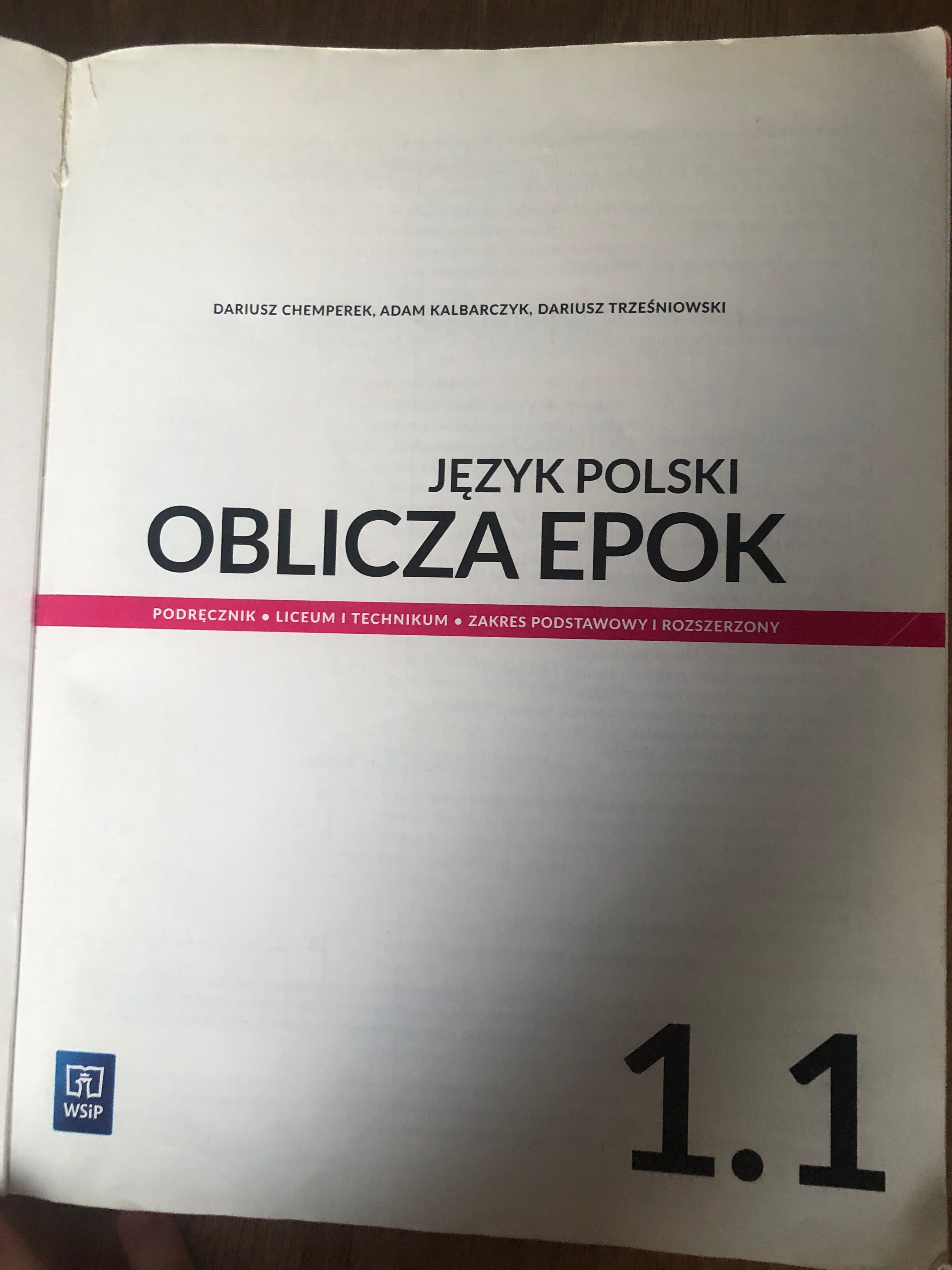 Oblicza epok 1.1 język polski