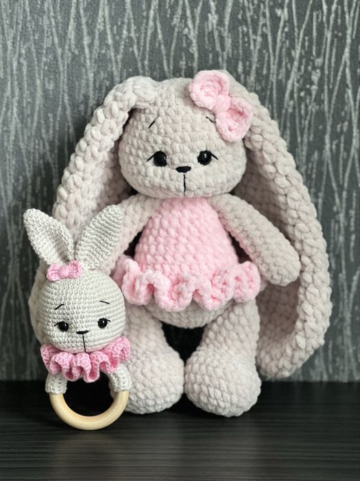 Вʼязані брязкальця, іграшки, пінетки, гризунці