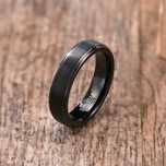 Aliança Preta Matte 5mm em Tungsténio - REF2069