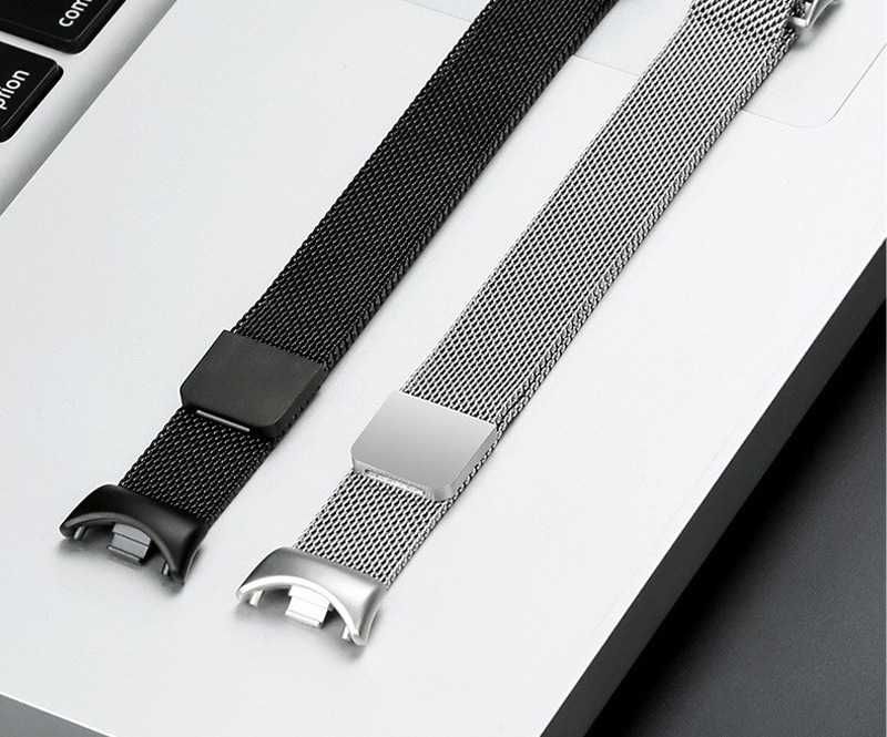 Ремінець для фітнес-браслету Xiaomi Mi Band 8 Чорний Сірий