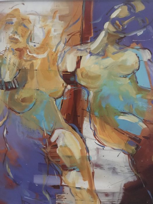 Quadro emoldurado pintado a óleo. Veja os outros meus anúncios.