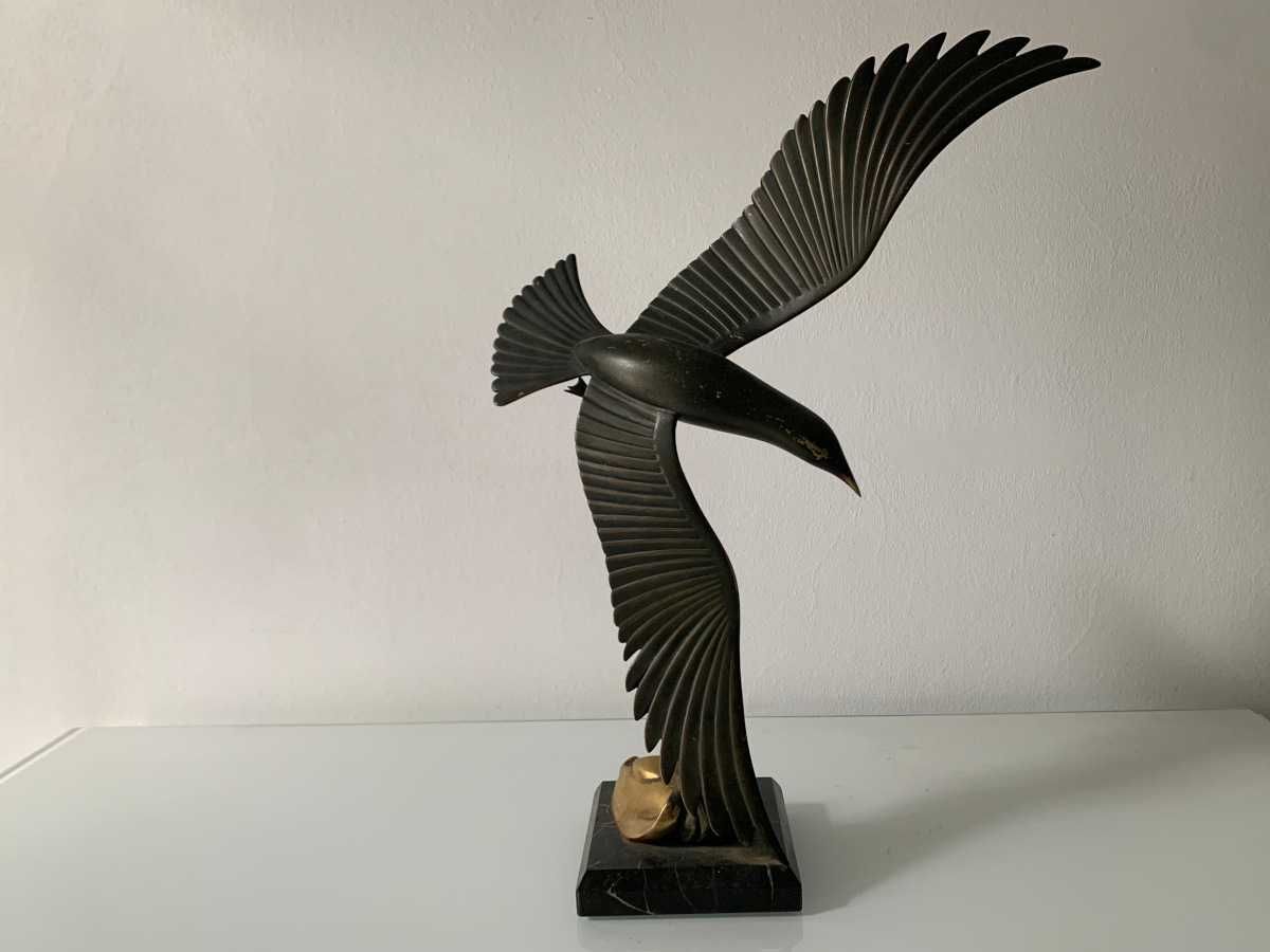 Gaivota em bronze Art Deco