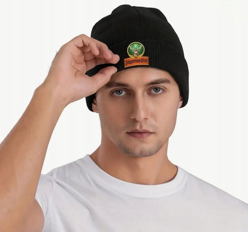 Czapka zimowa beanie Jagermeister Jagermeifter czarna prezent
