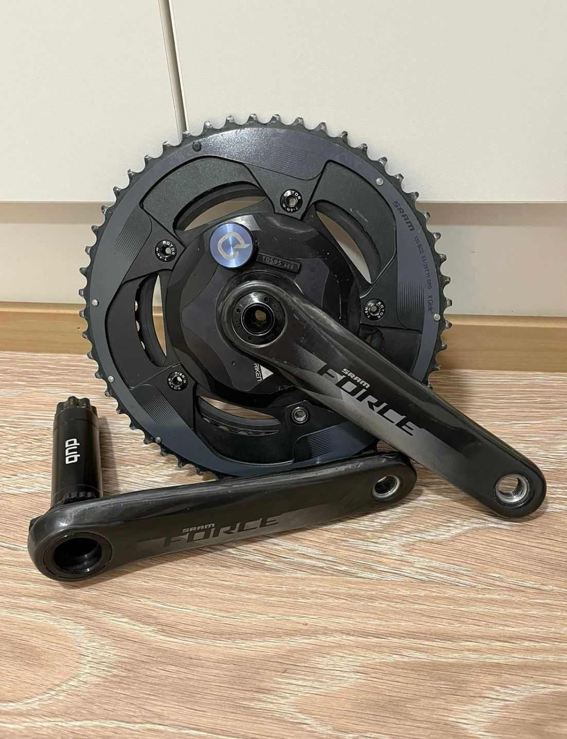 Korba sram force d1 dub pomiar mocy quarq  tarcze sram 130 BCD  53/39