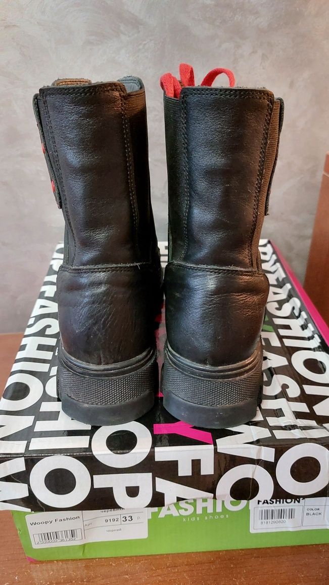 Демисезонные кожаные ботинки Woopy Fashion 33 размер.