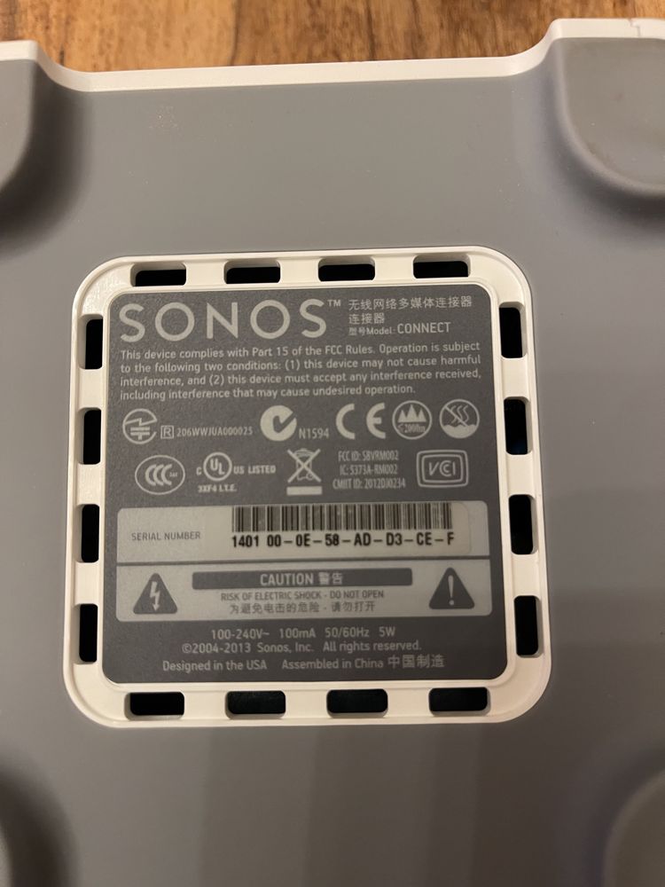 Sonos Connect + Sonos Bridge